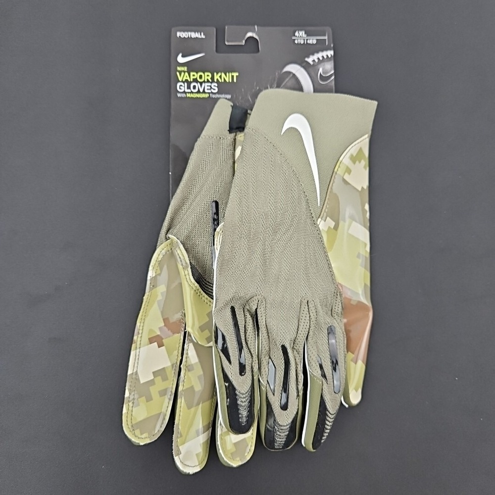 Nike Vapor Knit Football Receiver Gloves Mens 4XL‎ Camouflage DN0923-989 New